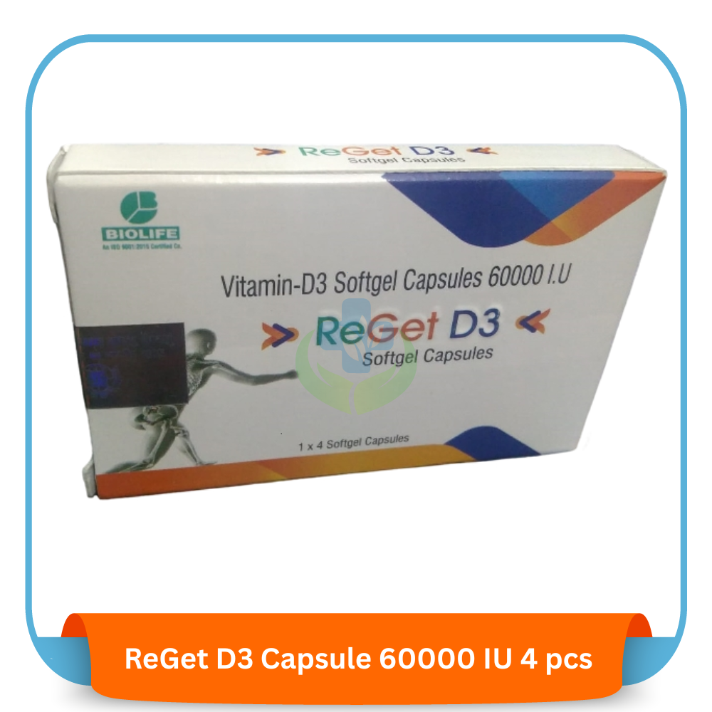 ReGet D3 Capsule 60000 IU 4 pcs